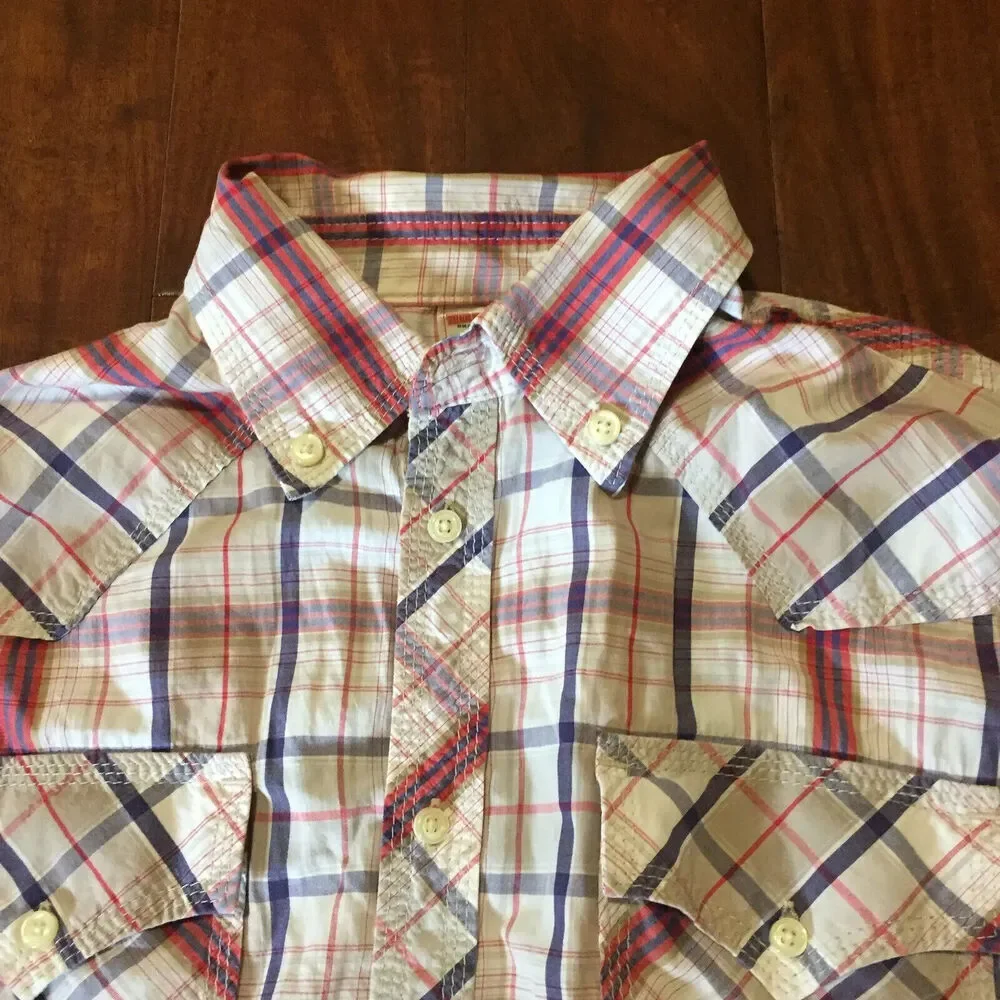 True Religion Shirt Mens XXLarge Plaid Multicolor Western Long Sleeve
